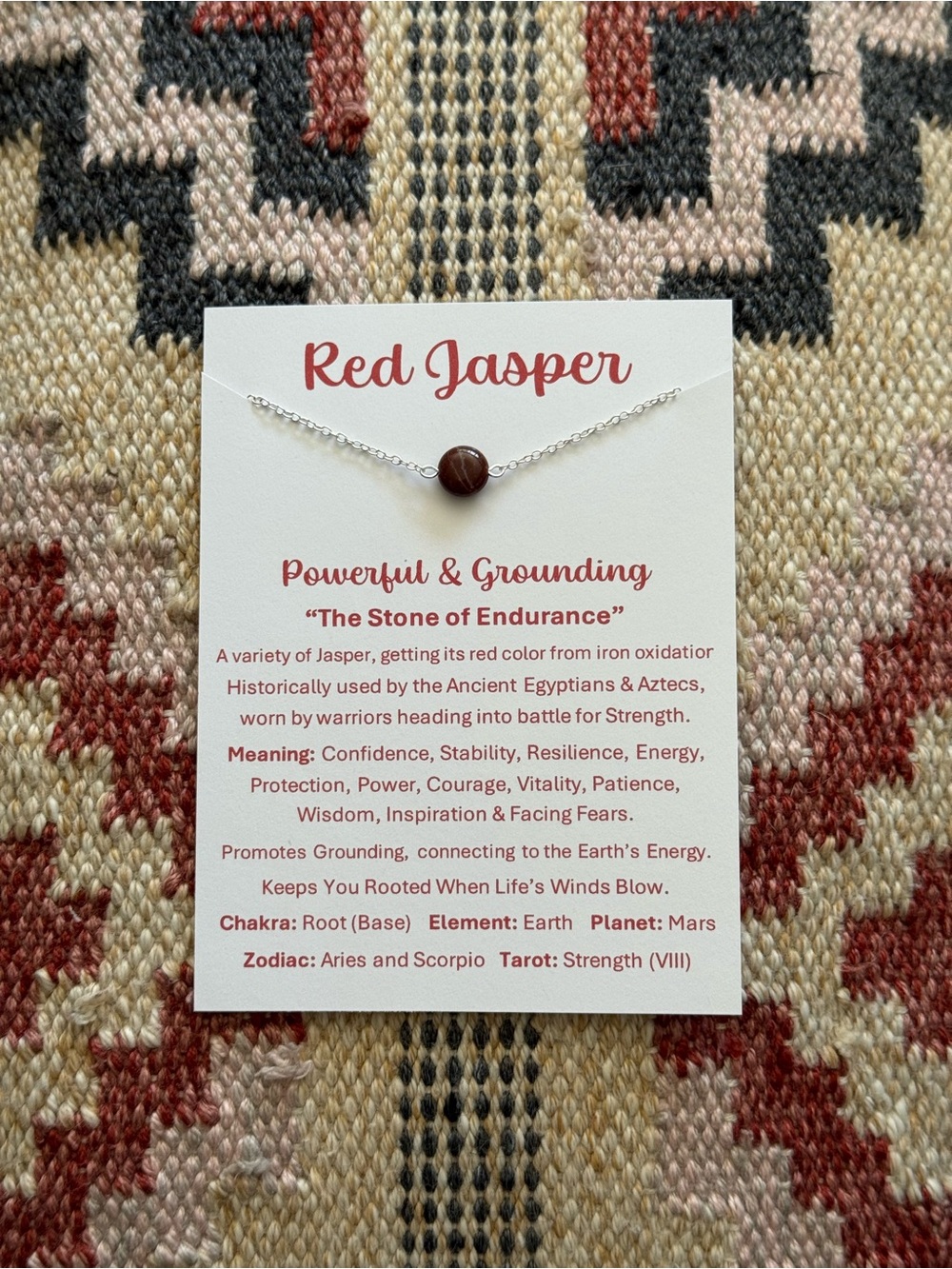 Red Jasper Choker Necklace!
